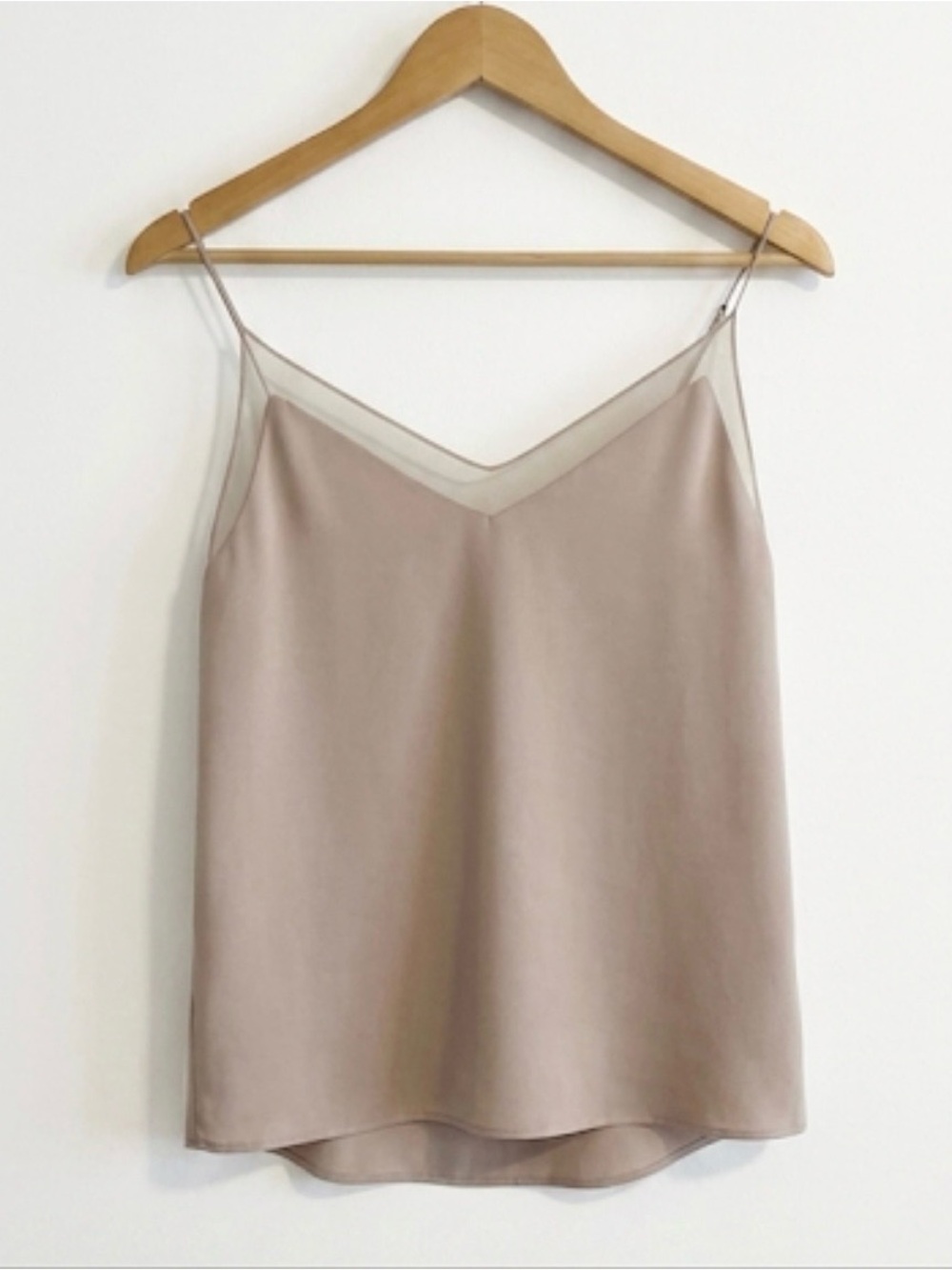 Babaton Aritzia Minimalist Rose Quartz Galen Mesh Camisole Top Small Small